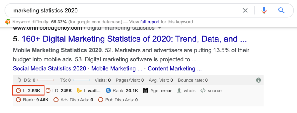 Search results for "marketing statistics 2020"